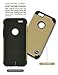 iPhone 6 Plus Cases, Vogue Shop iPhone 6s Plus Case Hybrid Hard PC Bumper Cover and Inner Soft Silicone Corner Protection High Impact Defender Combo Shell Phone Case for iPhone 6 Plus 5.5 inch-Gold