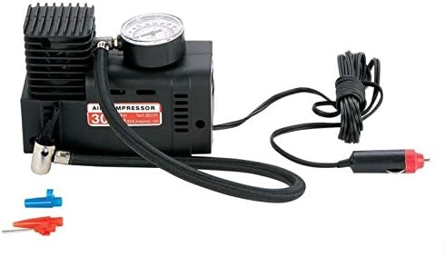 PowR-Pump Portable Electric Mini Air Compressor 12 Volt 300 PSI Inflates Auto and Bike Tires Basketballs Footballs Other Yoga and Sporting Equipment Balls and Inflatables