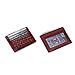 MEKU Womens Leather Card Case Wallet Weaved Credit Card Holder Slim Business Card Case Front Pocket, Wine Red