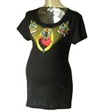Heart and Dagger Birds Tattoo Maternity TShirt