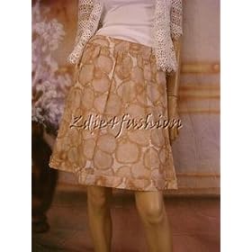 $920 New BURBERRY Beige Cream Floral Full Skirt 40 6