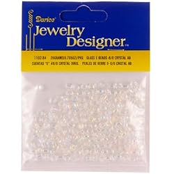 6/0 Glass "E" Beads, Crystal AB, 20 Gram Pkg