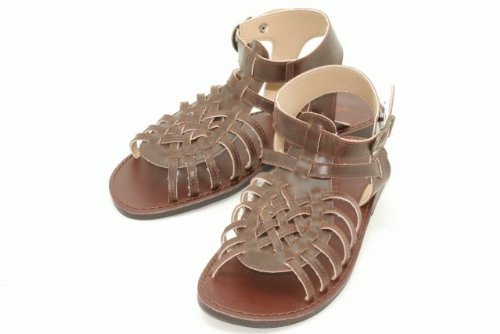 メッシュ編み込み ペタンコ ボーンサンダル[CODE:0114023]