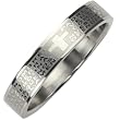 Stainless Steel Spanish Lord's Prayer 4mm Band Ring - Women Stainless Steel Spanish Lord's Prayer 4mm Band Ring - Women