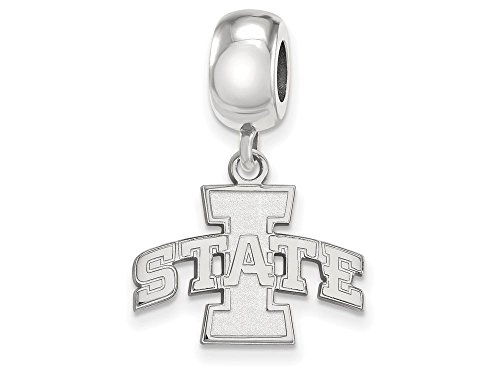 Iowa State Bead Charm Small (1/2 Inch) Dangle (Sterling Silver)