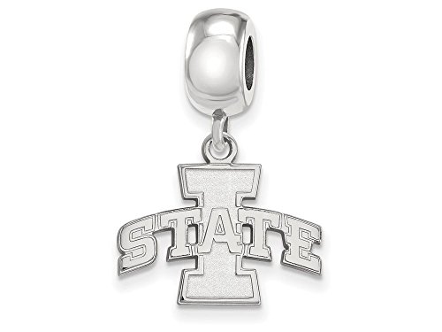 Iowa State Bead Charm Small (1/2 Inch) Dangle (Sterling Silver)