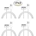 iPhone 4S Cable, OoRange 6 Foot USB Cable Sync Charging Cable For iPhone 4/4S, iPhone 3G/3GS, iPad 1/2/3 iPod (Pack of 4)