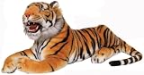 Faux Fur Small Lying Brown Stuffed Animal Tiger 26