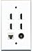 RiteAV - 4 HDMI and 1 - Ethernet Cat5e and 1 - Toslink Port Wall Plate White