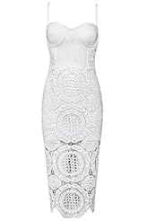 Sexy Sleeveless General Print Lace Corset   Waistline Bandage Dress/Bodycon Dress 