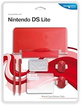 Blue Ocean Accessories Red Metal Case Deluxe Pack for DS Lite (Nintendo DS)