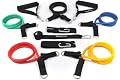 CrossFit Resistance Tubing Band Set #3 by Body-Bands | 5 Commerical Grade Tube Bands w/ Reinforced Ends | Adjustable from 5 to 115 lbs of Resistance