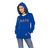 New York Mets Women's Long Sleeve Laser Cut Hoodie Pullover touch  by Alyssa Milano