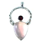 Rose Quartz & Garnet Celtic Angel