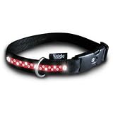 Visiglo Red Paws Glowing Safety Collar - 13 to 20 inches