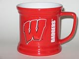 WISCONSIN BADGERS 11 oz. Team Logo Sculpted COFFEE MUG
