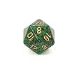 Chessex Speckled 16mm d20 Dice, Golden Recon with numbers
