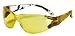 Body Glove 90380 V-Line High-Impact Safety Glasses, Yellow Frame, Yellow Lens