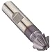 Niagara Cutter CH126 Single Angle Shank Type Chamfering Cutter, High Speed Steel, TiAlN Coated, Weldon Shank, 60 Degree Angle, 1/2" Cutter Diameter, 8 Tooth, 7/32" Width