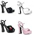 Dolly-09/12, 5 Inch Chunky Platform Sandal in Four Colors and Large Sizes