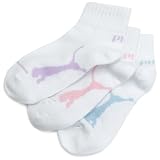 Puma Girls 7-16 3 Pair Pack Quarter Crew