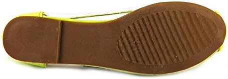 Punta Pie Citruss Women US 9 Yellow Peep Toe Flats