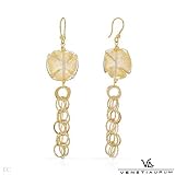 VENETIAURUM Murano Glass Ladies Earrings. Length 102 mm. Total Item weight 16.8 g.