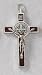 Saint Benedict Crucifix in Silver Corpus - 3'' in Height - MADE IN ITALY