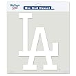 Los Angeles Dodgers Die-Cut Decal - 8"x8" White