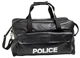 Embassy™ Black Hand-Sewn Pebble Grain Genuine Leather Duffle Bag