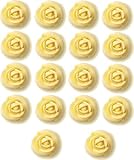 Roses Cake Decorations - Edible Sugar Roses - YELLOW, 18 pcs