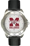 Mississippi State Bulldogs Mens Leather Sports Watch