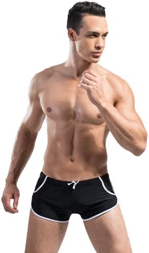 Men's Low Rise Sexy Swimwear Trunks Boxer Brief Swimsuit Front Tie