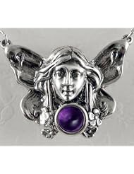 Sterling Silver Aromatherapy Necklace Featuring a Genuine Amethyst