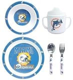 Miami Dolphins Children's Dinner Plate and Cup Set
