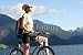 Wallmonkeys Peel and Stick Wall Decals - Attractive Woman on the Bike in the Mountains - Removable Graphic