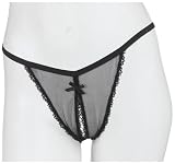 California Exotics / Swedish Erotica Sensual Lingerie Collection, Sheer Crotchless Panty, Black (Pack of 2)