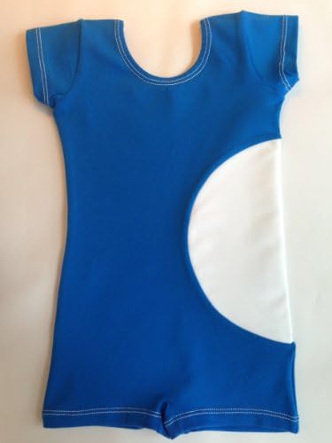 Bella Sophia Leotard, Short Sleeve (Blue with White Circle, 6)
