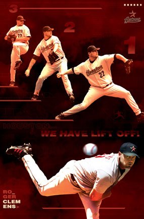 Roger Clemens Poster - Lift Off