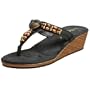 Cudas Women's Antigo Wedge Sandal,Black,11 M