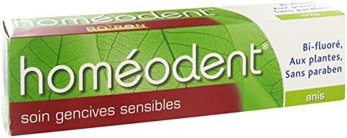 Boiron Homéodent Homeopathic Plant Extract Toothpaste for Sensitive Gums and Complete Care Teeth and Gums - Aniseed Flavor - 75 Ml