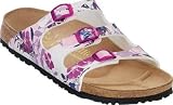 Papillio Sandal Florida from Birko-Flor in flower basket rose with a narrow insole