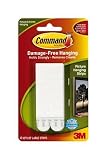 3M 17206 Command Large White Picture Hanging Strips, 4 Sets