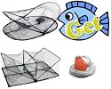 魚取り網　豪華3点セット 釣竿よりも確実にゲット　フィッシュキャッチャー　キャンプやバーベキューや登山にもお勧め