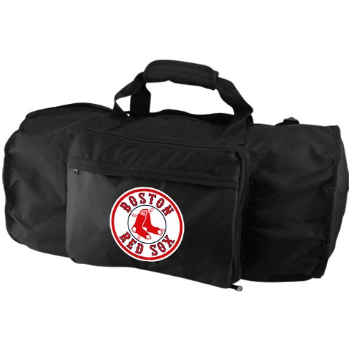 MLB Boston Red Sox Foldaway Duffle (Medium, Black)
