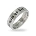Eve's Addiction Love Now and Forever Stainless Steel Poesy Ring