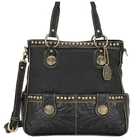 American West Texas Gold Zip Top Convertible Day Bag