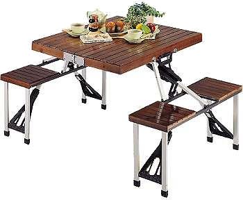 キャプテンスタッグ(CAPTAIN STAG) ブランチ 杉製ピクニックテーブル ブラウン M-3728