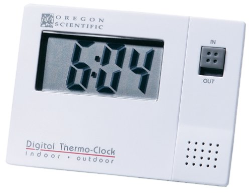 Oregon Scientific Indoor/Outdoor Digital Thermometer with clock
