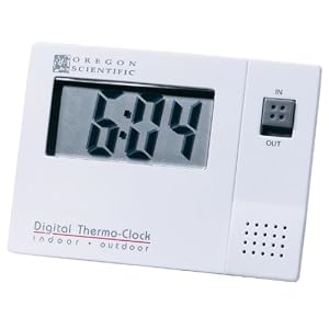 Oregon Scientific Indoor Outdoor Digital Thermometer with clock